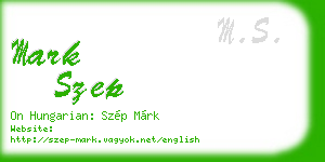 mark szep business card