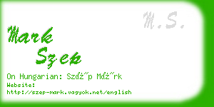 mark szep business card